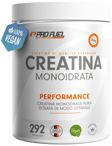 Creatina monoidrata polvere 1kg / 1000g Creatina monoidrato micronizzata ad alto dosaggio, Creatina pura in polvere senza additivi, 100% vegana, testata in laboratorio con certificato, per 292 giorni