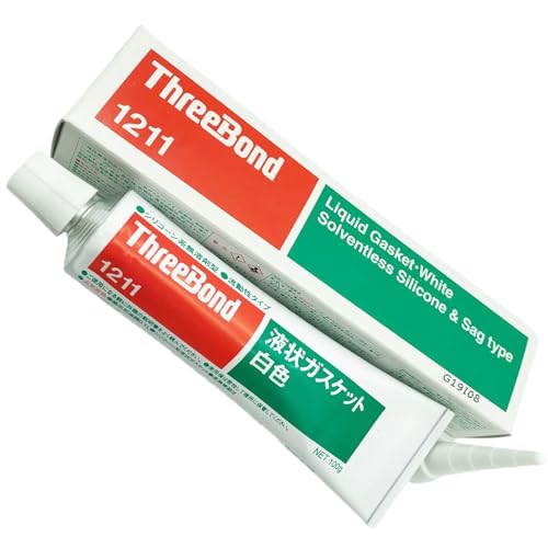 ThreeBond 1211 White RTV Silicone Sealant 100g Waterproof Heat Resistant Oil Resistant Flexible Adhesive for Engine Flange Metal Plastic