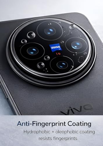 Image of AJM Camera Lens Protector Compatible with Vivo X200T, 9H Tempered Glass Camera Guard, HD Clear Anti Scratch Lens Protection, Bubble Free Easy Installation, Metal Ring Camera Cover (Black)