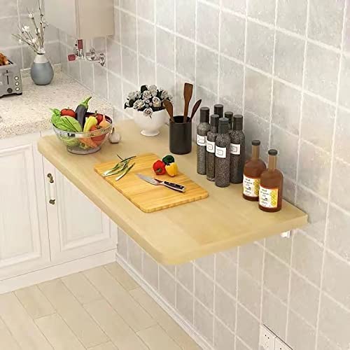 Table pliante murale pour buanderie et bureau de télétravail compact