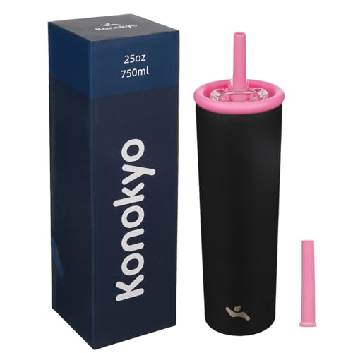 Konokyo 25 oz Insulated Stainless Steel Water Bottle for Coffee & Water