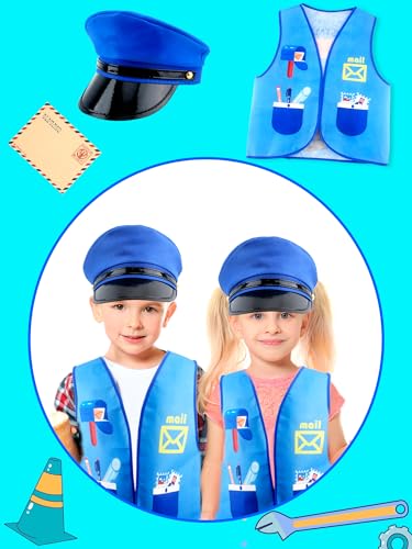 Set de disfraces de cartero para niños 36 piezas miniatura 6