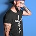 Jesus Cross Script T-Shirt XXX-LargeBlack 0