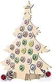 Christmas Tree Coffee Pod Holder - K Cup Organizer for Kcup Pods Storage - Wooden Reusable Advent...
