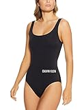  Calvin Klein Damen Square Scoop ONE Piece-RP Badeanzug, Schwarz (Pvh Black 001), 40 (L)
