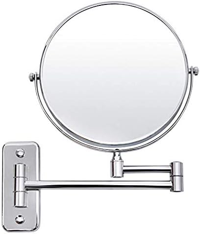 Tagve 10x Magnifying Wall Mount Makeup Shaving Bathroom Vanity Mirror 8 Inch 2-Sided Extendable (Silver)