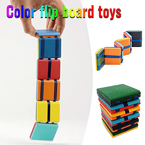 Kleurrijke Houten Jacob's Ladder Stijl Klassiek Speelgoed voor Kinderen, Visuele Sense Decompressie Speelgoed Oneindige… - Afbeelding 3