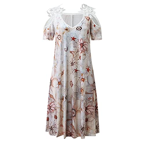 Women Summer V Neck Dress,Womens Sales And Deals Clothing,Womens Clearance Clothing,All Sales,Summer Sales Clearance,Warehouse Deals Clearance Open Box Under 10,Deals Warehouse Khaki #TOP2