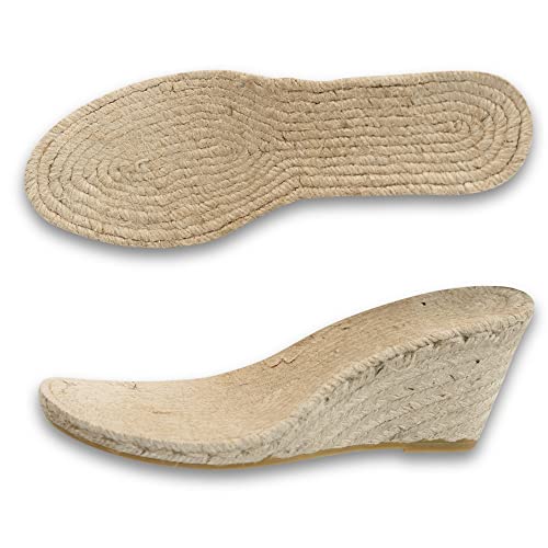 Solas de cunha de alpargata de 8 cm, plataforma branca, branco, 38 UE