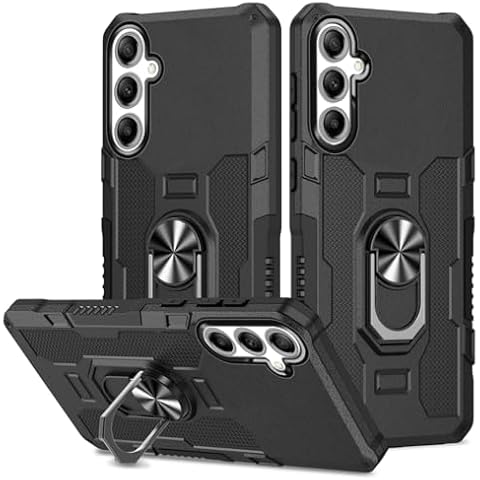 Sidande Case for Galaxy S24 Case, Samsung S24 5G SM-S921U Case, Heavy Duty Kickstand Holder Built-in Magnetic Car Mount Shockproof Camera Protective Phone Cover for Samsung Galaxy S24 Black Cover