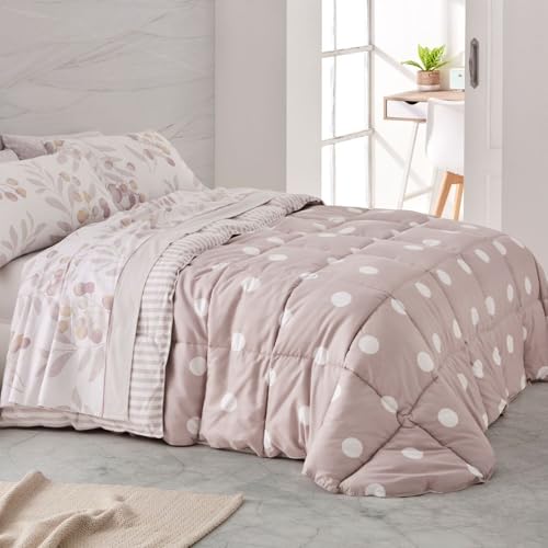 Burrito Blanco | Edredón Comforter | Cama de 150cm. (+Medidas Disponibles) | Diseño 263 | Color Arena (250x270 cm)