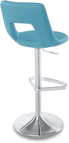 Miniatura 8 de Zuri Muebles Teal Jazz Taburete giratorio sin brazos de altura ajustable verde azulado,Negro -,Azul oscuro,Verde