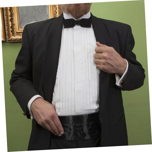 LIFKOME Adjustable Satin Cummerbund with Pretied Bow Tie Pocket Elegant Formal Belt for Weddings Evening Events and All Special Occasions4