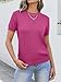 ANRABESS Womens Short Sleeve Sweaters Wool Blend Crew Neck Sweater Shirts Business Casual Work Tops 2025 Summer Outfits Hot Pink XS