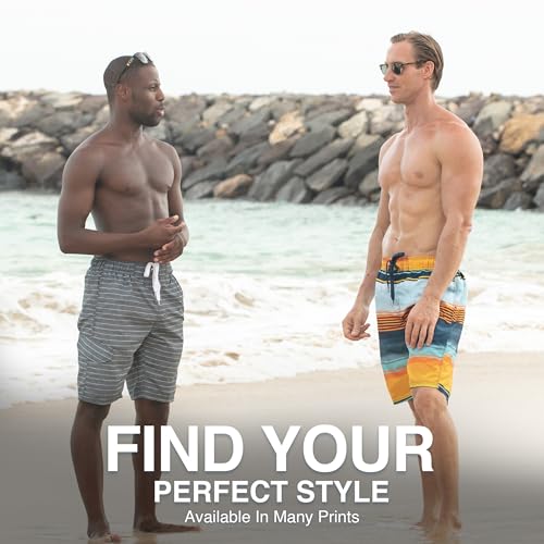 Image of Kanu Surf Men's Big Viper Extended Size Stripe Swim Trunk