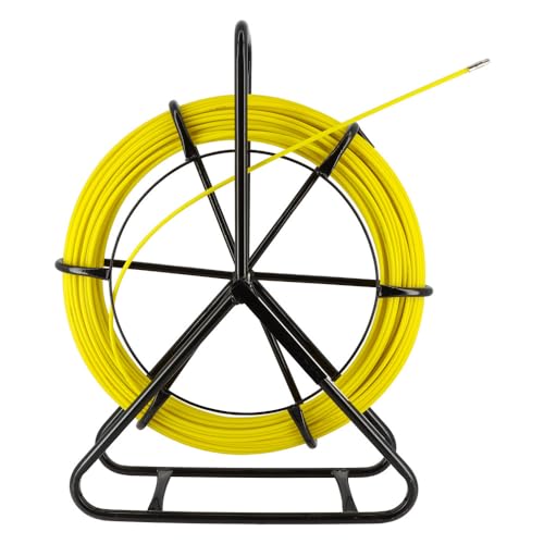 Aiguille tire fil sur dévidoir - 6mm - longueur 100m - Tire câble électricien Fibre de verre