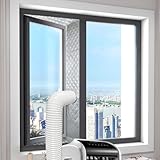 FSEN Portable AC Window Seal Kit - Heavy-Duty Window Barrier with Adjustable Hole, No-Drill Waterproof & Universal Fit for Sliding/Crank-Out/Skylight Windows. Blocks Heat, Dust & Saves Energy!