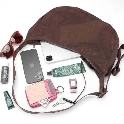 Image of Medium Nylon Crossbody Crescent Bag: Slouchy Style Shoulder Casual with Adjustable Strap
