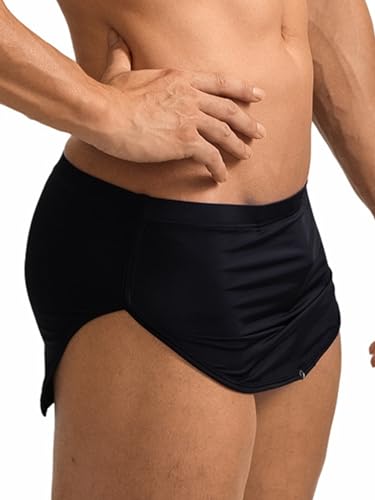 JIZYO 男性用ボクサーショーツ ランニング用速乾ショーツ ミニアスレチックショーツ カジュアルな下着 無地のパンツ 黒 2XL