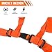 BESTZHEYU 2PCS Orange 4 Point Racing Harness with 2 Inch Comfortable Heavy Duty Shoulder Padding with Quick Auto Buckle for UTV ATV Sports Car, Racing Car