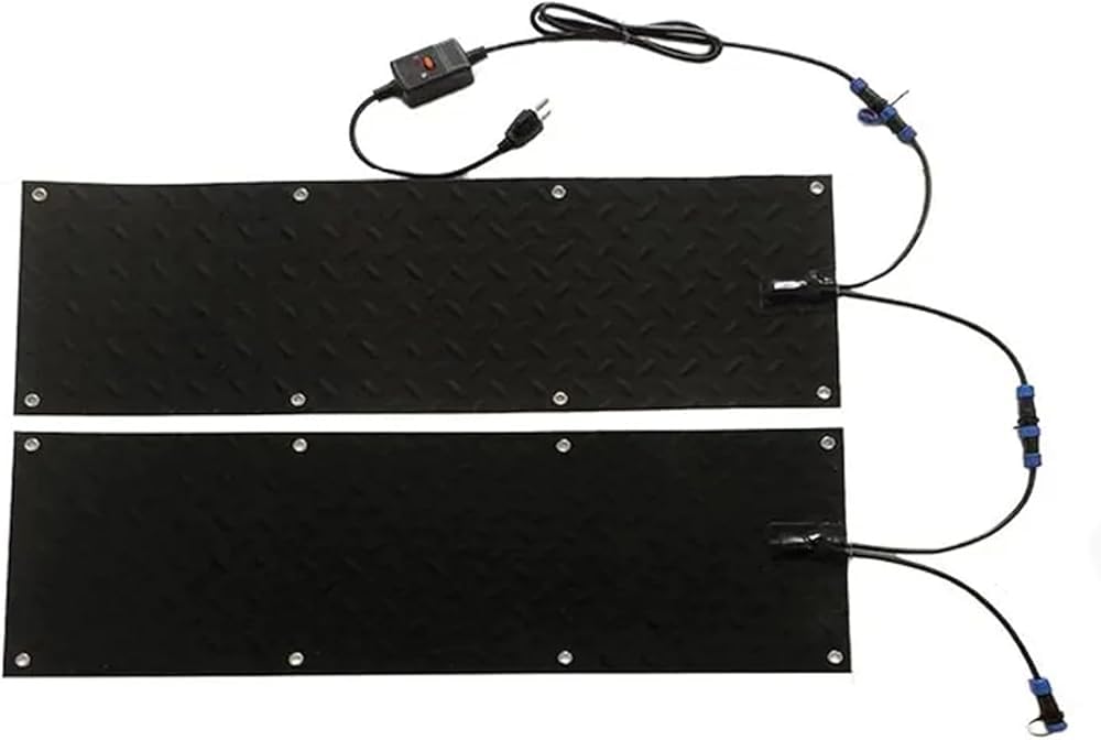 Tapis Chauffants De Dégivrage pour Entrées, Dalle Chauffante Extérieure pour Allée, Tapis Antidérapant pour l'hiver, Produits De Déneigement Et De Dégivrage(Size:2 Pieces,Color:10x30inch)
