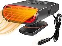 Showvigor Autoheizung 12V Zigarettenanzünder, 150W Anti-Beschlag Auto-Heizung Windschutzscheibe Defroster, 360° Drehbarer Scheibenenteiser Car Heater