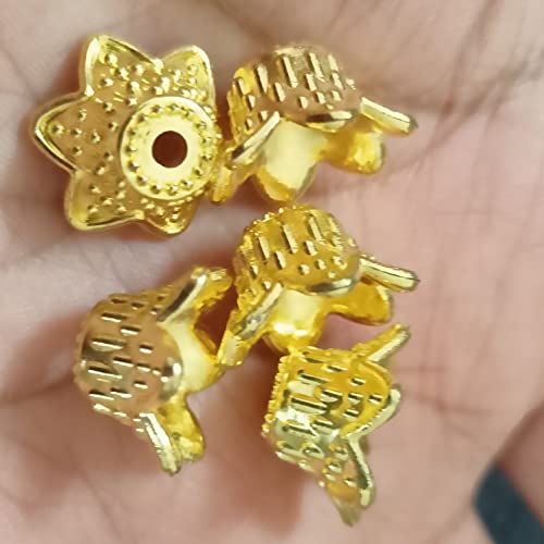 Image of Golden Plastic Cone 100 pcs for Toran Making /Jewellery Making /Craftwork /Decorations (D2)