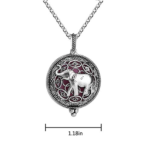 Collar difusor de aceites esenciales con diseño elefante miniatura 4