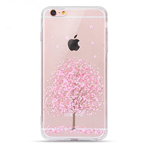 Geekmart Clear Soft Floral Silicone Back Cover for 5.5 inches Perfect for iPhone 6 Plus/iPhone 6s Plus