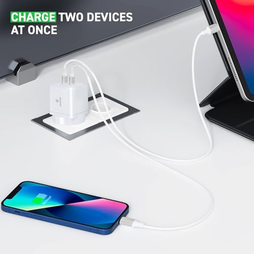 Image of 45W GaN Fast Wall Charger, with PD & PPS Support, USB 2C, 1A Port, BIS Certified,Compatible with All iPhones, iPads, Samsung Galaxy, Smartwatch and All Android Mobiles,White