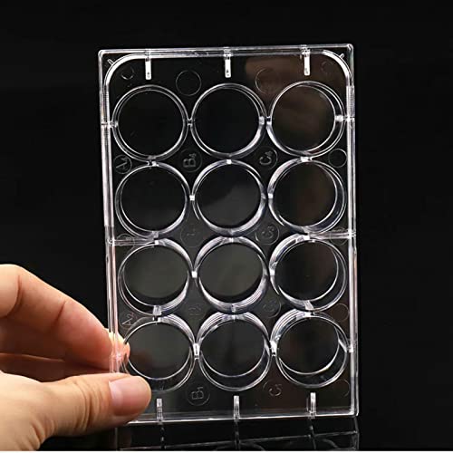 12 Well Culture Plate - Culture Plate 12 Well - With Lid, Flat Bottom, Individual Pack (Pack Of 10) #TOP3