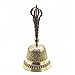 ZHU YU CHUN 6.5" Hand Bell - Brass Antique Handbell for School Reception Dinner, Shop, Hotel Service, Meditation Prayer, Pet Feeding and Home Decoration