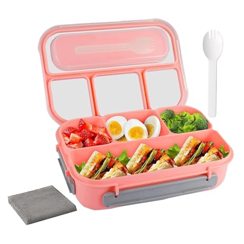 Listado de Compartimentos herméticos de esta semana. 41 1 Pack Lonchera Niño o Adult para Lunch - Bento Box 4 Compartimentos, Hermética y Antiderrames, Sin BPA, Contenedor Desmontable para Escuela y Picnic