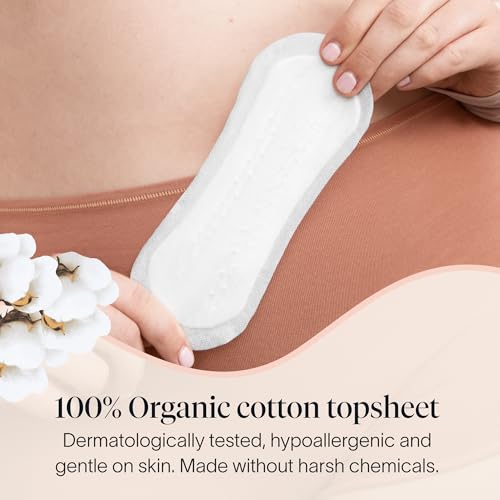 Image of Cora 100% Organic Cotton Topsheet Bladder Liners (144 Long Bladder Liners) | Absorbent Topsheet Incontinence Pads, Reliable Leak Protection, 100% Organic Cotton, Made Without Chlorine, Fragrance, & Dyes