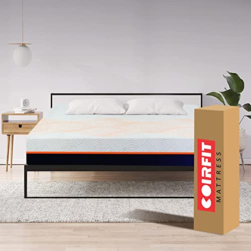 Coirfit HERB Fresh Infused Orthopedic Memory Foam, Dual Comfort, Pressure Relieving SRTX tech, Roll Pack, 8" Single Size Mattress with Luxury Anti Microbial Fabric - with 1 Free Pillow (75"x36"x6")