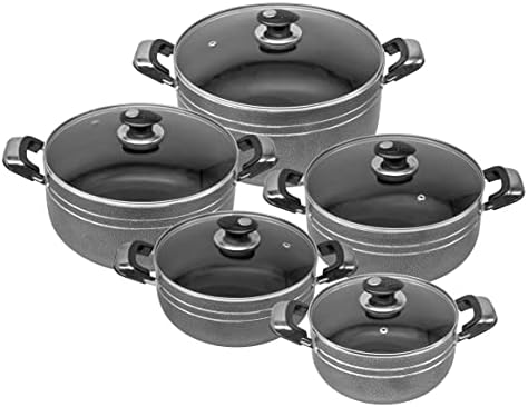 SQ Professional UNA Athena Non-Stick Aluminium Stockpot Set 5pc (18-26cm)