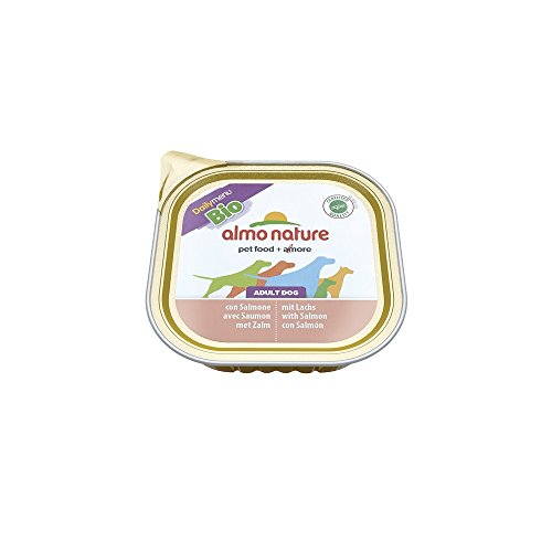almo nature Bio Organic Maintenance, Alimento Umido per Cani Adulti con Salmone - Confezione da 2.7 kg (9 x 300 g)