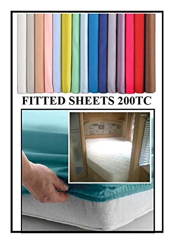 Bedtime Comforts Ltd Duck Egg Blue Caravan/Motor Home Corner Fitted Sheet (L/H Cutoff) Polycotton Over 22 Colours (, 6" Depth)