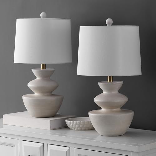Set de 2 lámparas de mesa de resina blanca SAFAVIEH 22 pulg miniatura 4