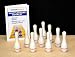 Zieglerworld Premium White Table Shuffleboard Bowling Pins - Set of 10 Pins Plus Rule Booklet