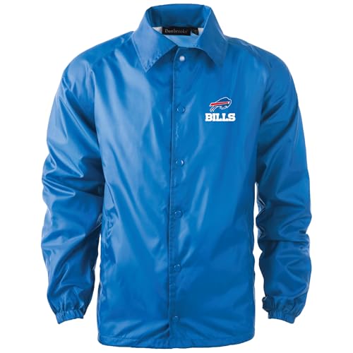 Image of Men's Royal Buffalo Bills Coaches Classic Raglan Full-Snap Windbreaker Jacket