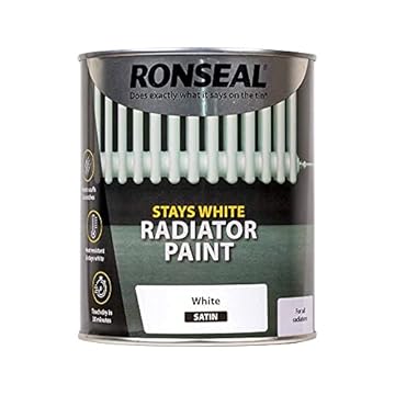 Ronseal Stays White Radiator Paint - White - 250ml - Matt