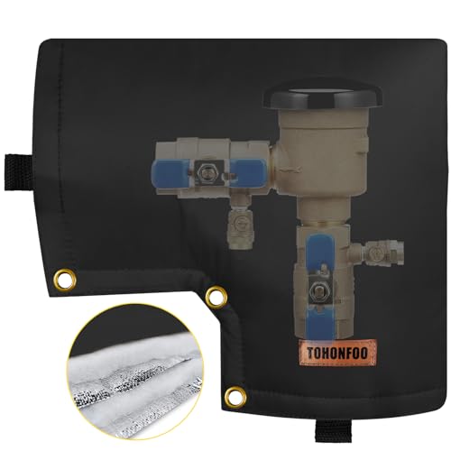 Backflow Preventer Insulation Cover for Vacuum Breaker, 13"W x 12"H, Black