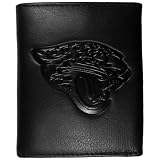 NFL Siskiyou Sports Mens Jacksonville Jaguars Embossed Leather Tri-fold Wallet One Size Black