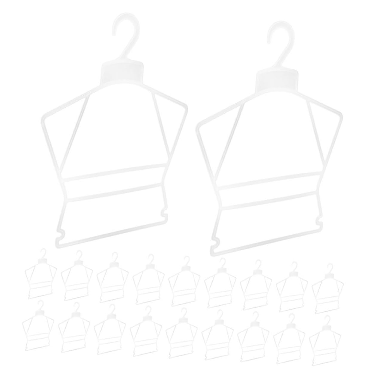 Cabilock 20Pcs Plastic Clothes Hangers for Closet Non Slip Lightweight Hangers for Clothes Display for Swimsuits Dresses and Outfits Deformation Resistant Design