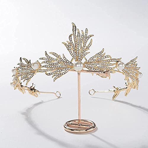 Tiaras de novia que no pesan coronas de novia cómodas para peinados recogidos