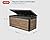 Keter Signature Collection 150 Gallon Resin Deck Box Organization and Storage Box for Patio Outdoor Cushions, Throw Pillows, Garden Tools and Pool Supplies, Ashwood