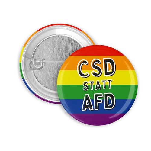 3x CSD statt AFD Button | 25mm Pride FCK AFD