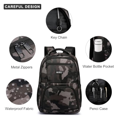 Image of School Backpack for Teens & Boys - 15.6 Inch Laptop Backpack