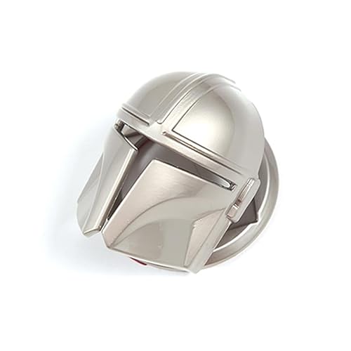 Hcilloend 新型 エンジンボタンカバー エンジンスタートボタン スターターリング エンジンプッシュボタン カバー エンジンスタートリング 汎用 亜鉛合金製 マンダロリアン 貼付タイプ 装飾カバー 取付簡単 内装パーツ アクセサリー カスタム カー用